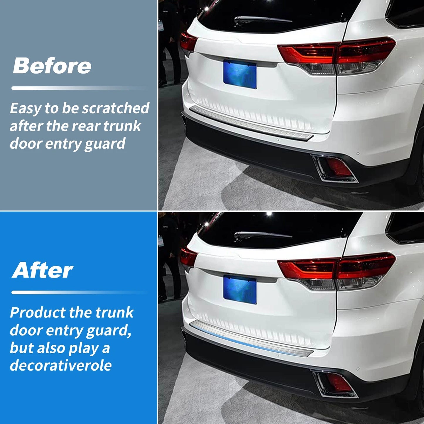 Rear Bumper Guard Protector for Toyota Highlander (2015-2019)