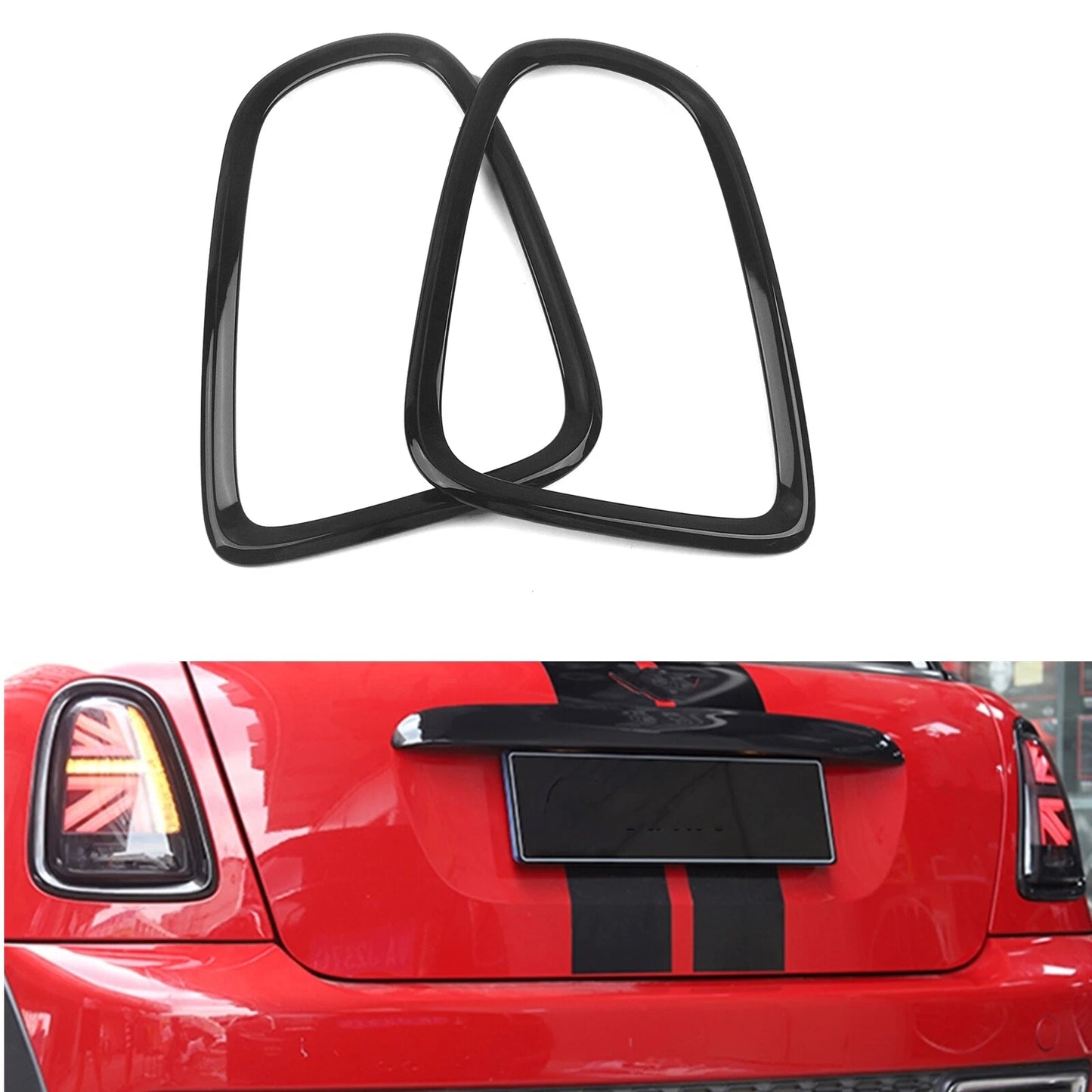 Taillight Frame Trim for Mini Cooper R55 R56 R57 (2007-2015) Gloss Black