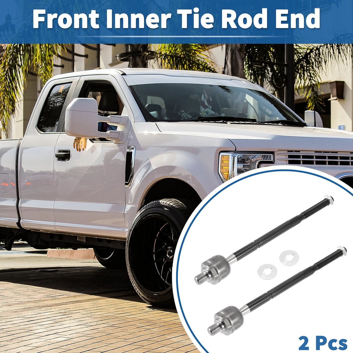 Front Inner Tie Rod End Links for Ford Explorer, Lincoln MKT (2011-2019)