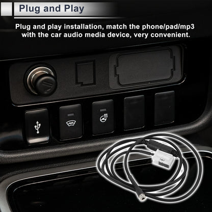 Audio Aux Adapter Cable Wire Stereo Radio Harness for BMW Car