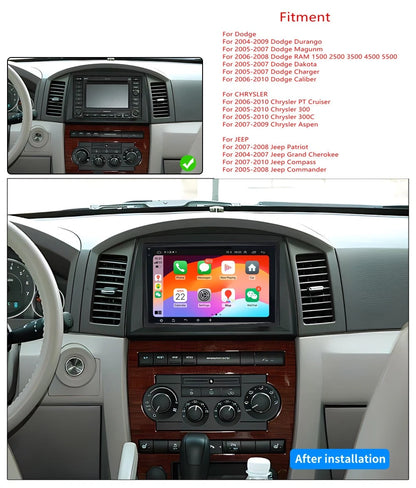 8'' Car Stereo GPS Navigation for Dodge Charger, Jeep Commander (2005-2007)