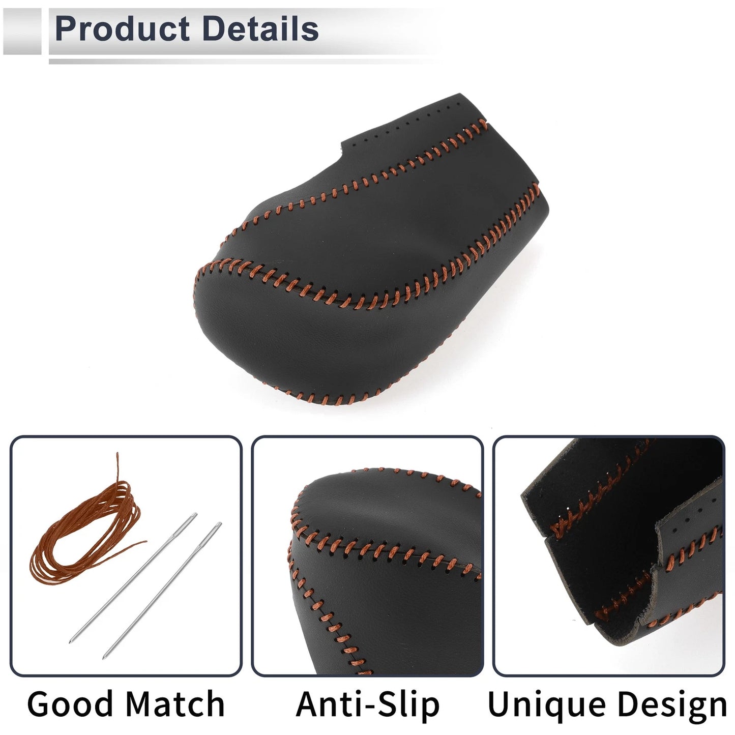 Gear Shift Knob Cover Black Brown for Chevrolet Cruze (2011-2015)