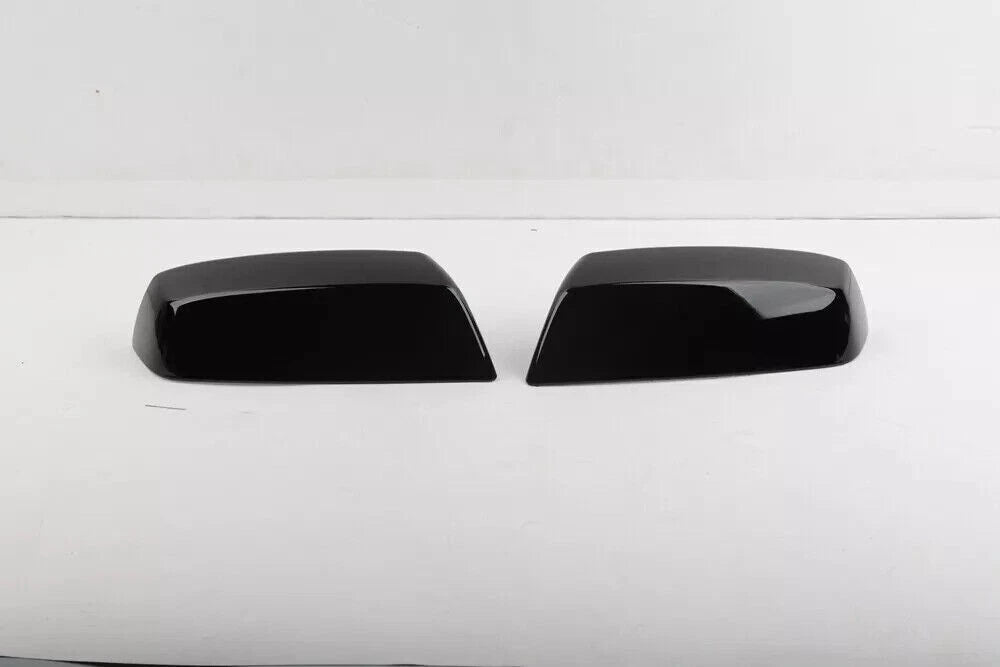 Gloss Black Top Half Mirror Covers for 2014-2018 Chevy Silverado GMC Sierra