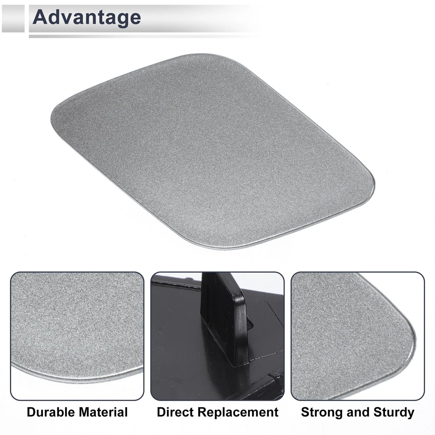 Gray Front Left Bumper Headlight Washer Nozzle Cover for Volvo XC60 (2010-2017)