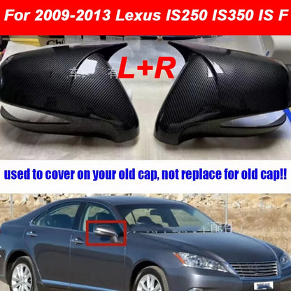 OX Horn Cover Trim / Carbon Fiber Side Mirror for Lexus IS (2009–2013)