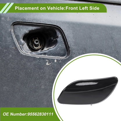 Left Washer Nozzle Cover Cap for Porsche Cayenne (2008 - 2010) Black
