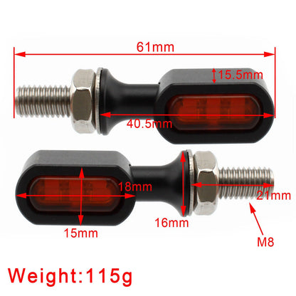 LED Rear Mini Turn Signal for Harley Sportster, Touring, Dyna, Softail (2010-2023)