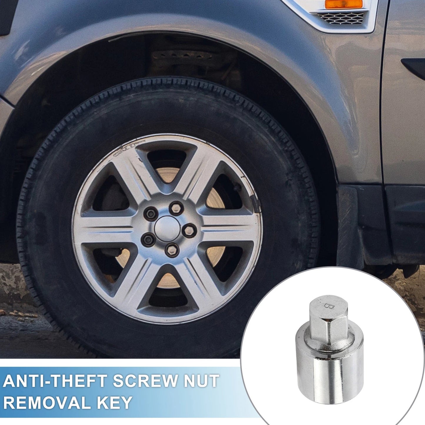 B Wheel Lock Lug Nut Anti-Theft Key Socket for Land Rover