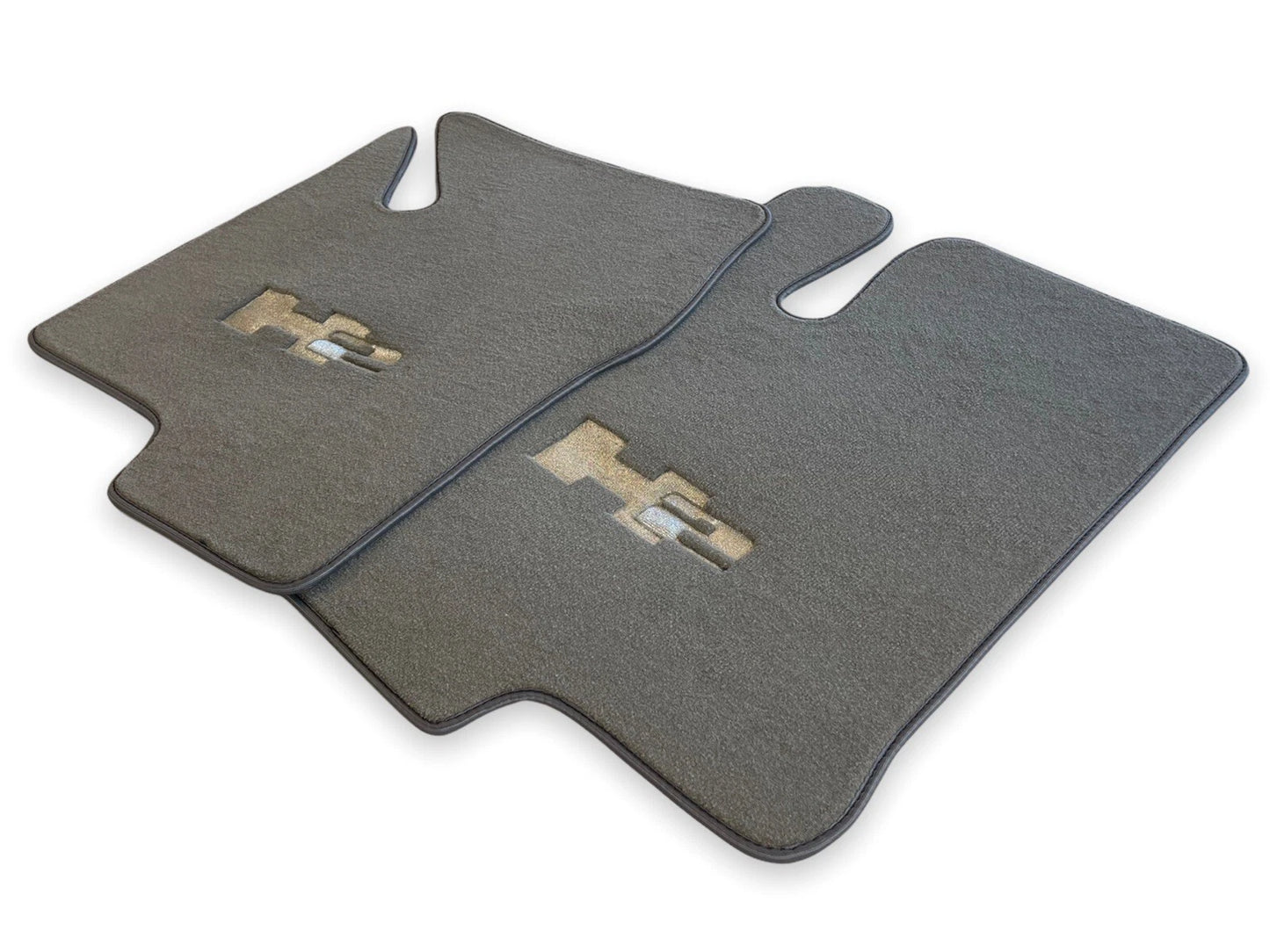 Floor Mats for Hummer H2 Tailored Gray Carpets with H2 Emblem (2003-2009)