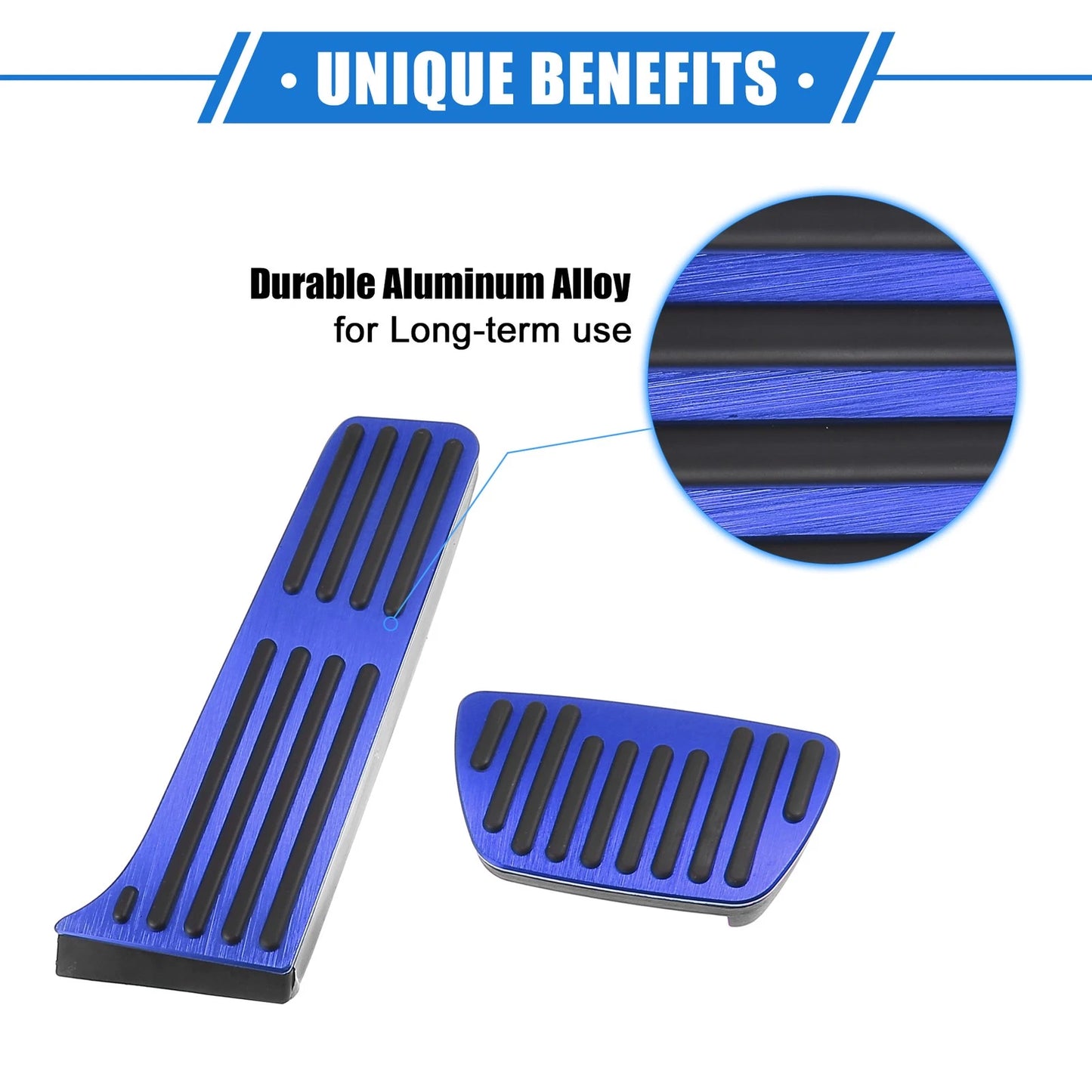 3pcs Gas Accelerator Brake Foot Rest Pedal for Toyota RAV4 (2019–2021)