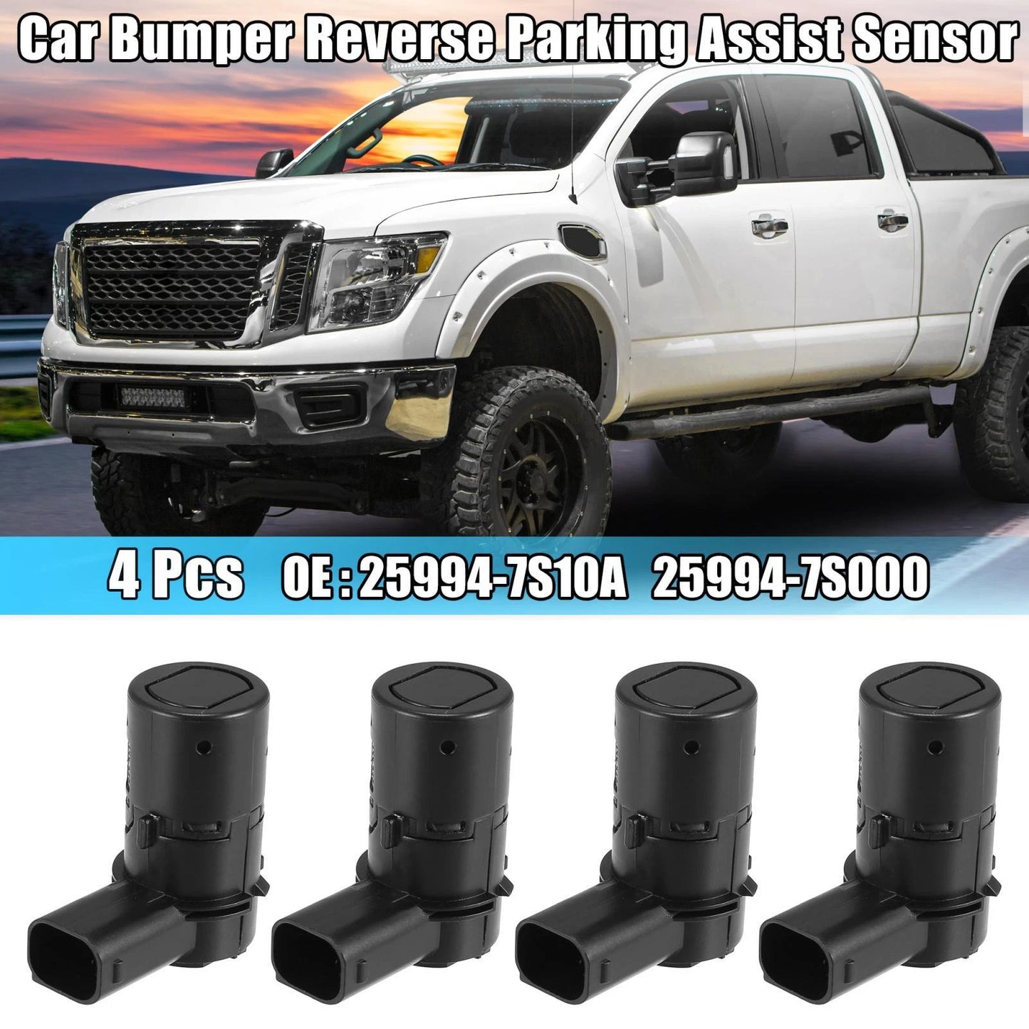 4 Pcs Bumper Reverse Parking Sensors for Nissan Titan Armada (2005-2011)