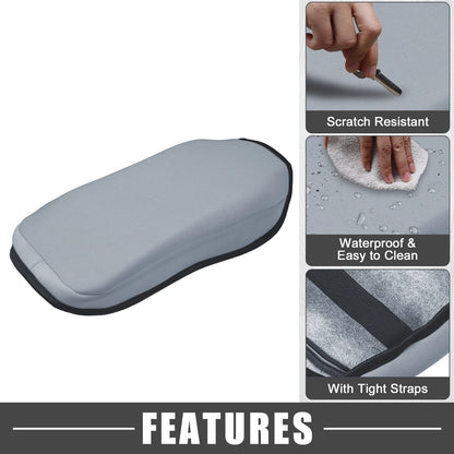 Center Console Cover Pad for Chevrolet Blazer - Faux Leather Neoprene Gray