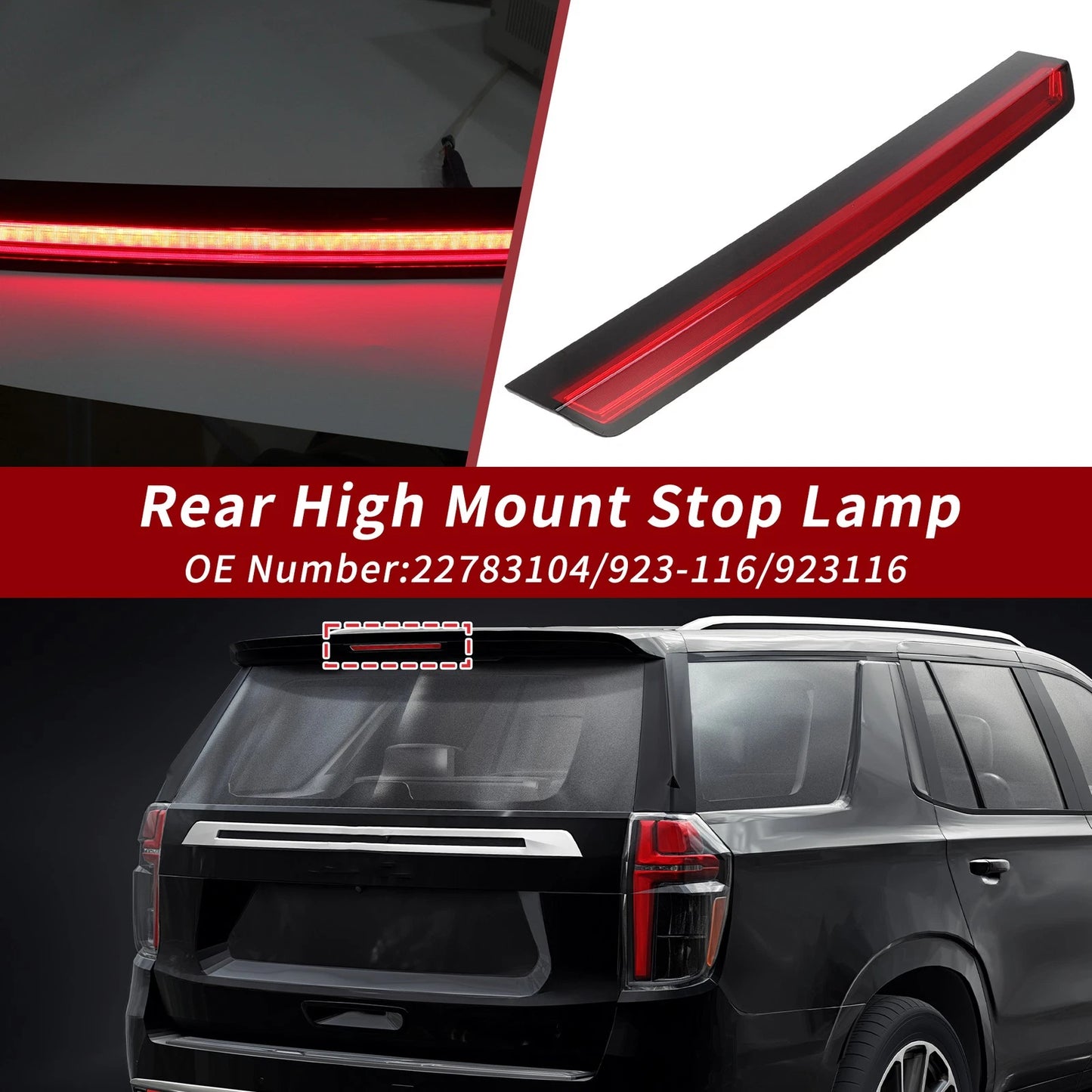 High Mounted LED Third Brake Light Lamp for Chevy Tahoe Suburban
