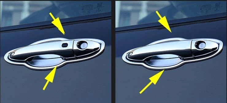 ABS Chrome Door Handle Bowl Cup Cover Trim for JEEP Compass (2017-2021) 4 x pcs