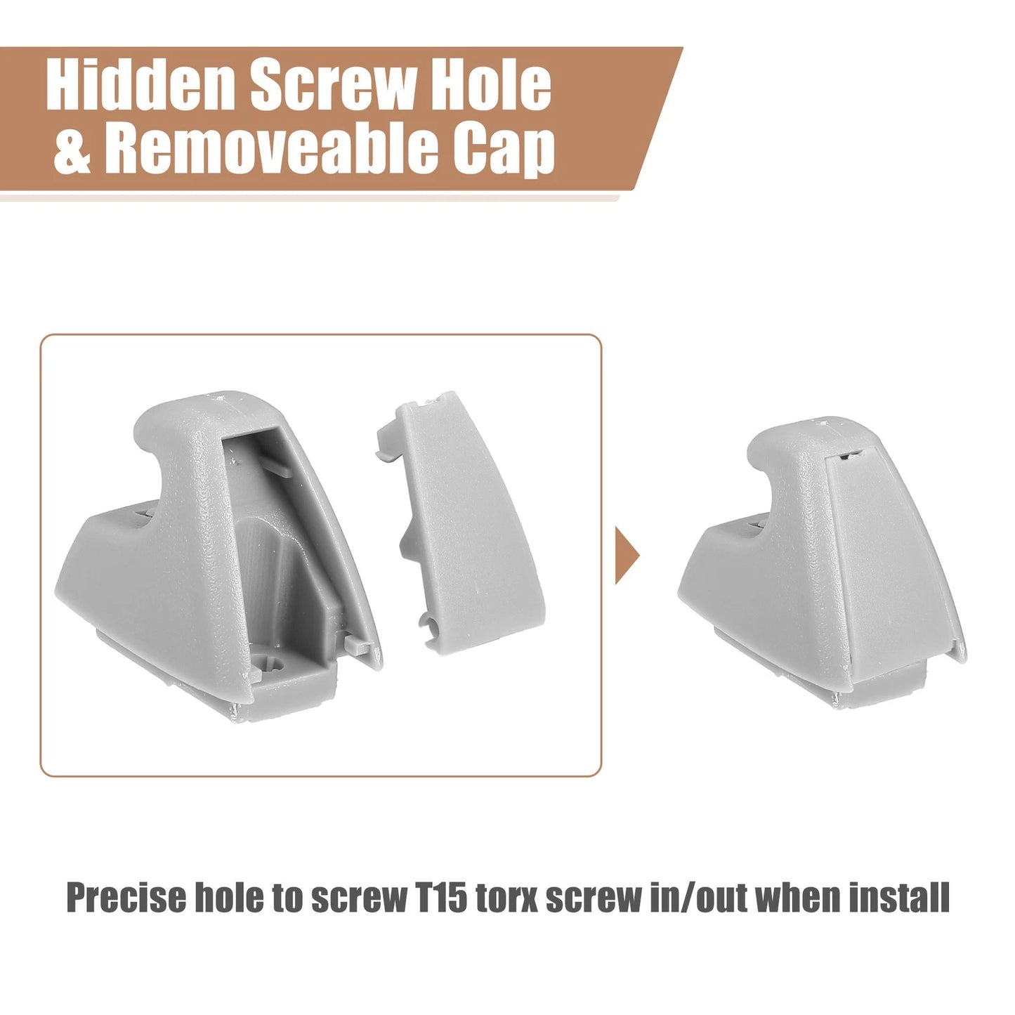 4pcs Gray Sun Visor Clip Retainer for Chevrolet Cruze