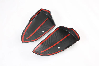 Rearview Mirror Lid ABS Cover Trim for Hyundai Elantra 2021-2024 Carbon Fiber