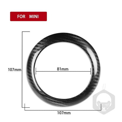 Dry Carbon Fiber Steering Wheel Center Trim Ring for Mini Cooper R50 R53 02-04