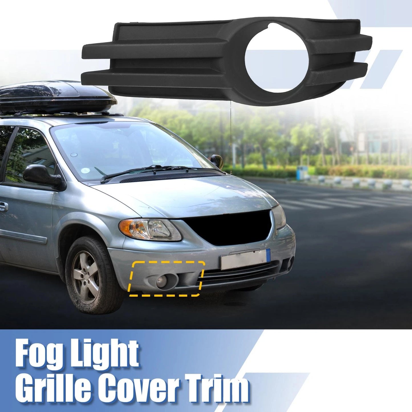 Front Left Fog Light Grille Cover for Dodge Grand Caravan (2008-2010)