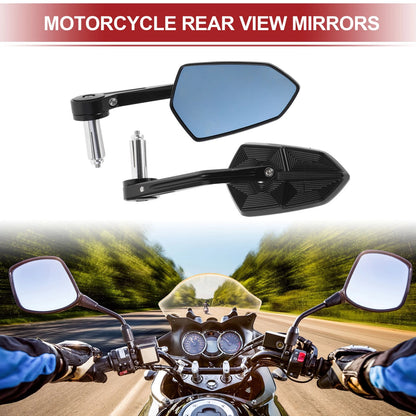 Rear View Mirrors / 1 Set / Side Rearview Mirror Black Aluminum Alloy for M6