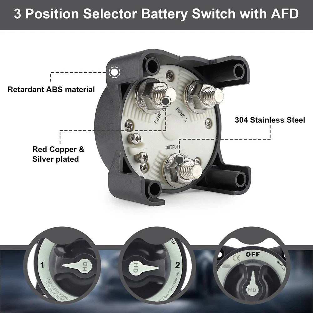 HD Series 500A Battery Cut Off Switch for Boats/RVs