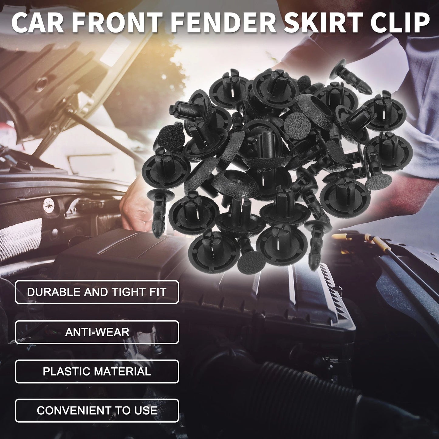 25 Pcs / Fender Skirt Clip / for Toyota 4Runner (2010–2020)