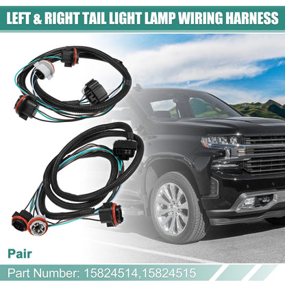 1 Pair Tail Light Wiring Harness for Chevrolet Silverado 1500 (2012-2013)