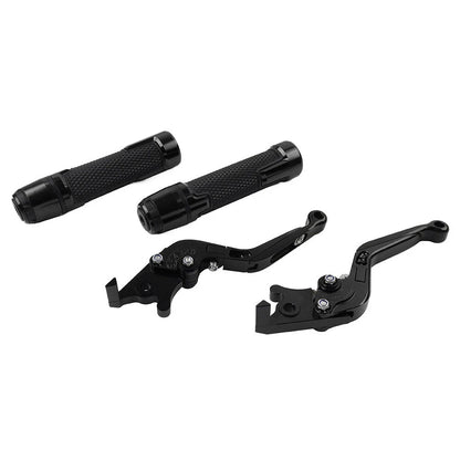 Black Extendable Brake Clutch Lever Grip Set for Honda CB1100 CB1300 (2013-2023)