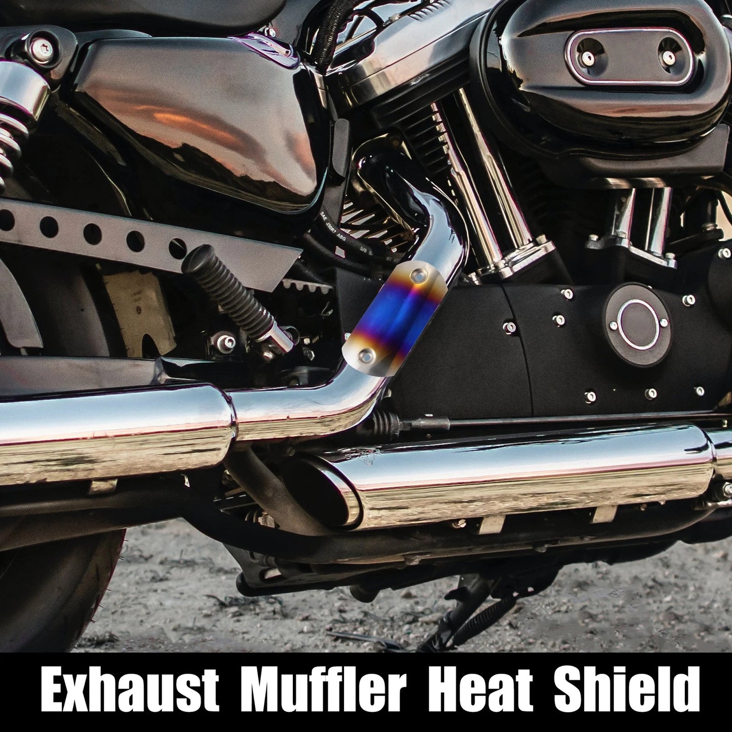 Set 5.63'' Exhaust Muffler Pipe Protector for Universal Motorcycle