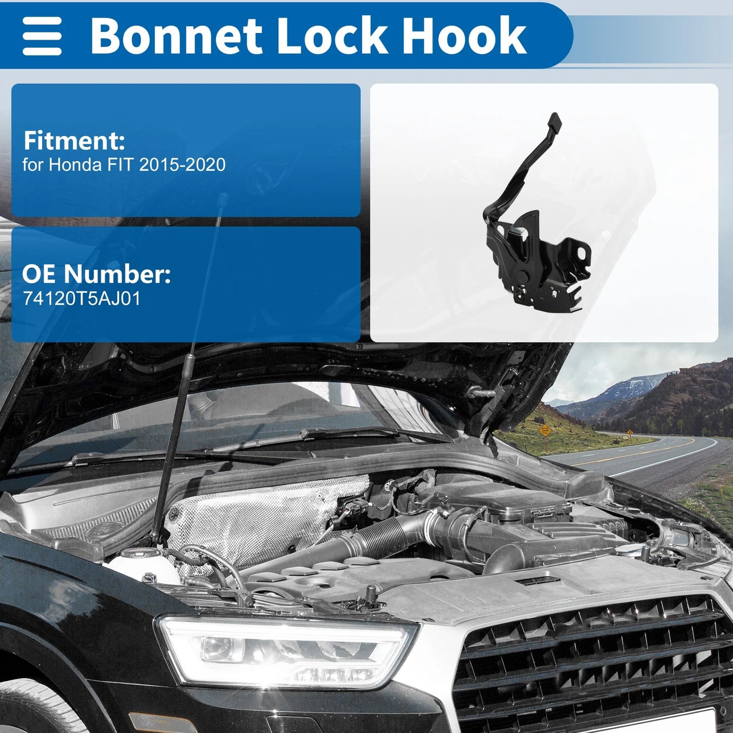 Hood Latch Assembly for Honda Fit (2015-2020)