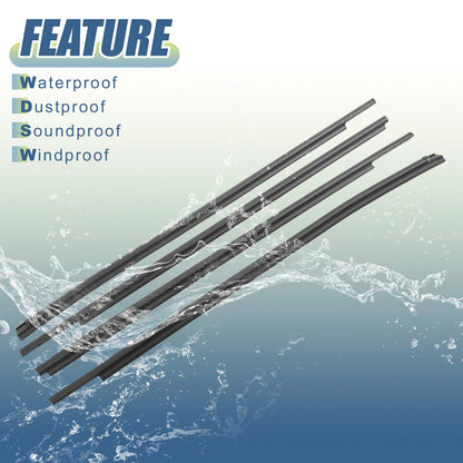 4pcs Window Weatherstrip Door Seal for Toyota Sequoia (2008-2022)