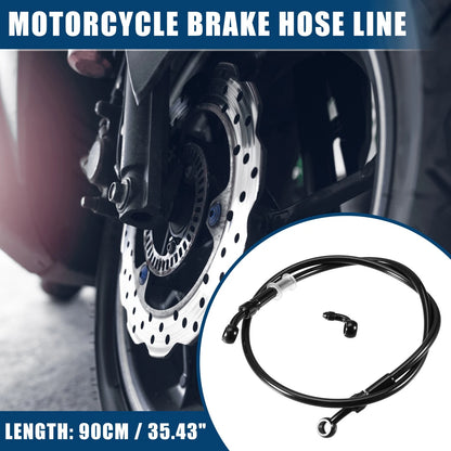 Set 90cm Motorcycle Hydraulic Brake Line Oil Hose Fitting with Banjo