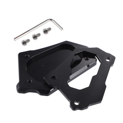 Aluminum Alloy Kickstand Plate Pad for BMW R1250GS 2018-2019 (Black)
