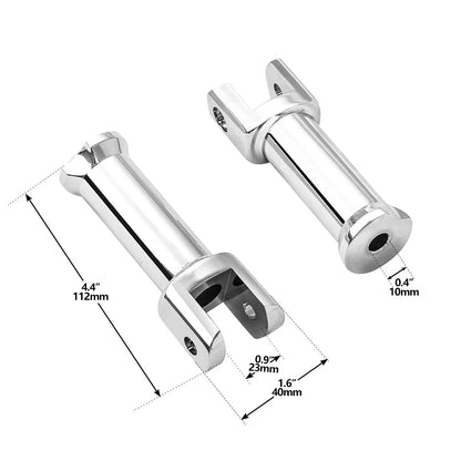 Chrome Rider Driver & Passenger Footpegs Bracket for Harley Low Rider (18-25)