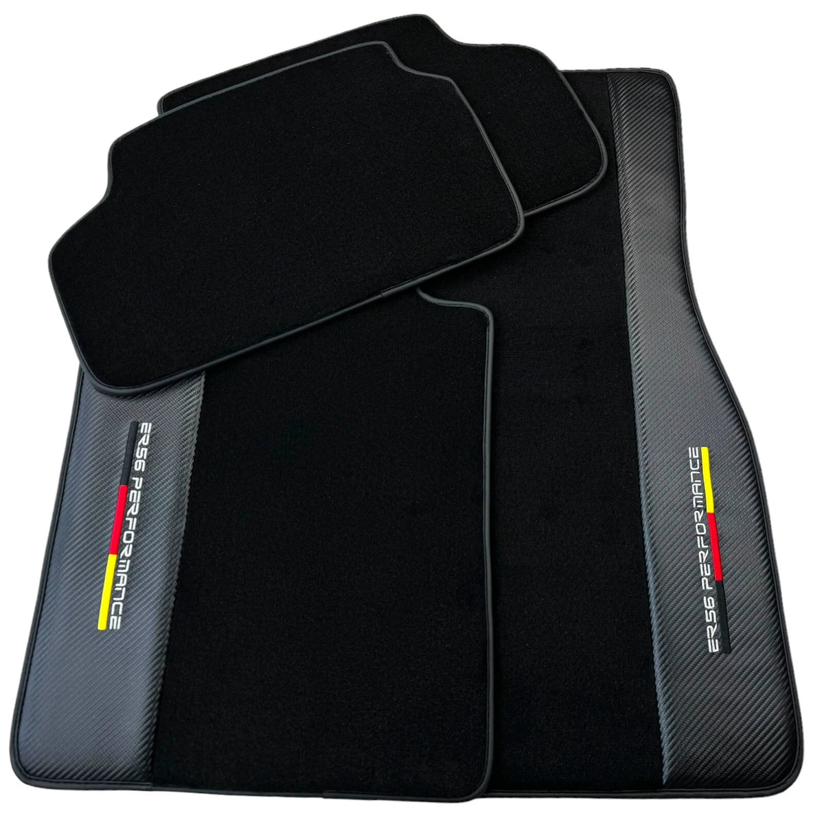 Black Floor Mats for BMW X3 E83 SUV (2003-2010) with Carbon Fiber Design