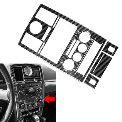 Black Center Console Climate Control CD Panel Cover Trim for Chrysler 300 (2008-2010)