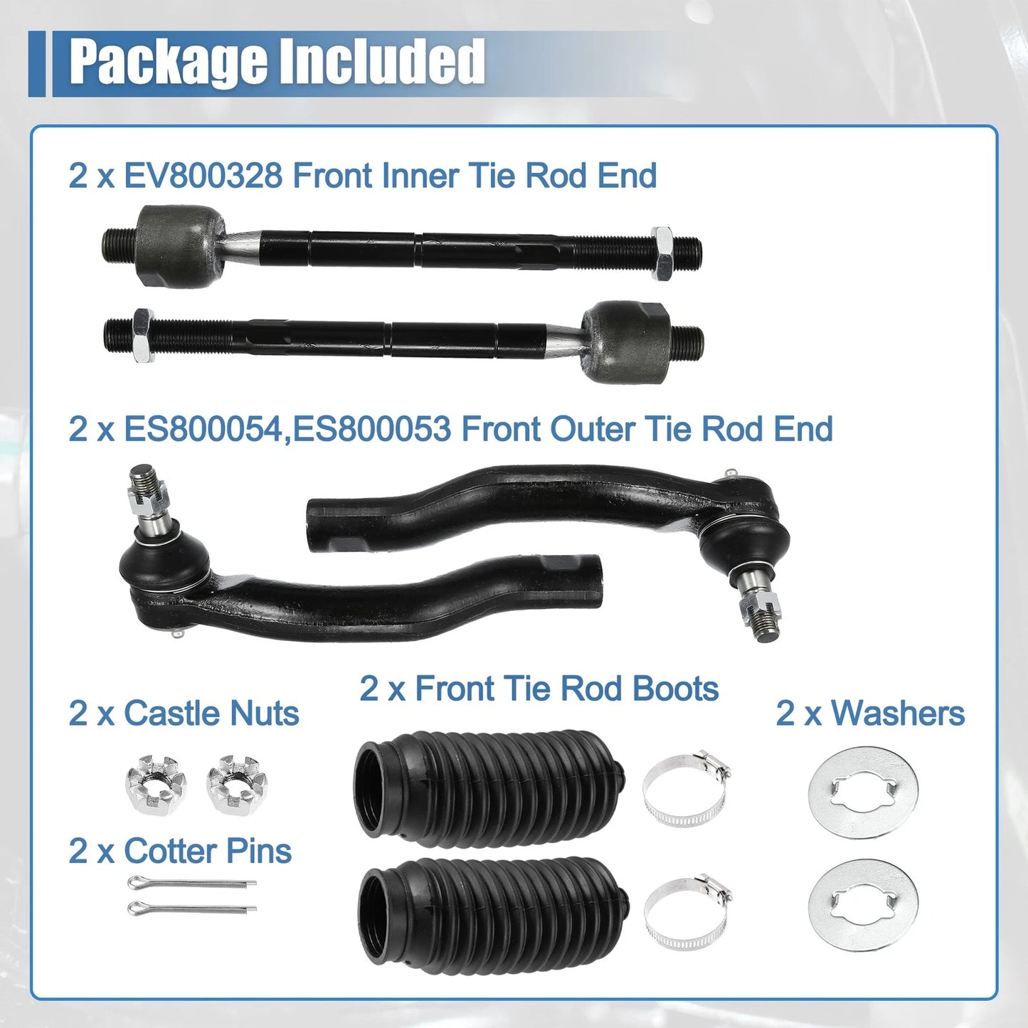 6pcs Tie Rod End Links for Toyota