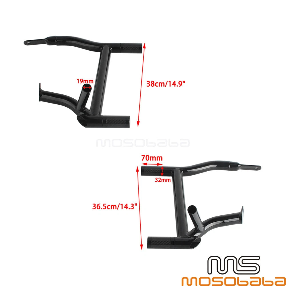 Saddlebag Guard Crash Bar & End Tube Sliders for Harley Road Glide (2015-2023)