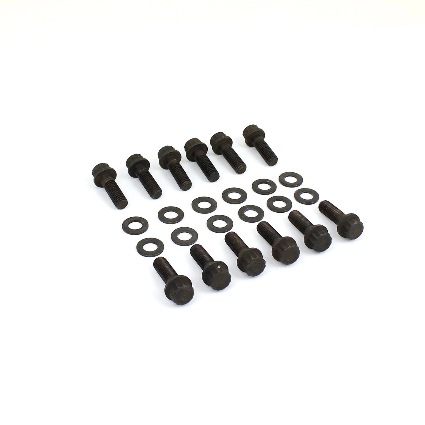 12 Point Black Oxide Intake Manifold Bolt Kit for Chevy SBC 350
