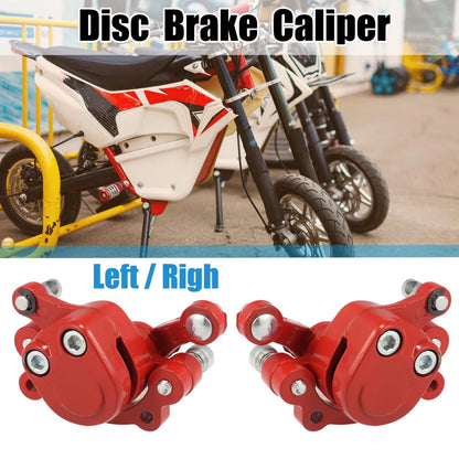 Left Right Disc Brake Caliper Pair for Motovox MBX10 MBX11 Mini Bike Red