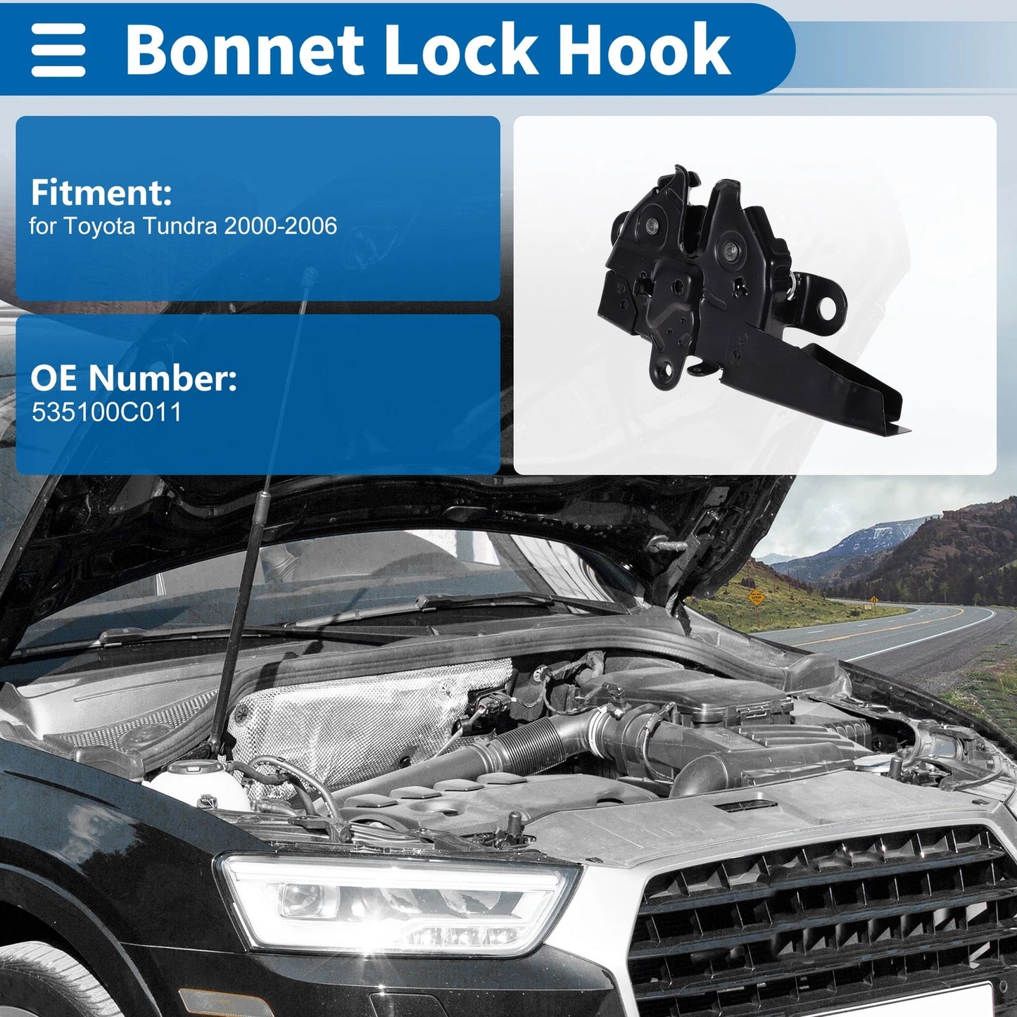 Hood Latch Assembly for Toyota Tundra (2000-2006)