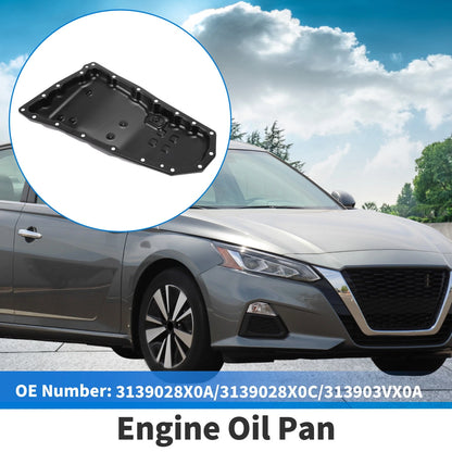 Engine Oil Pan for Nissan Altima (2013-2018) - Steel Black