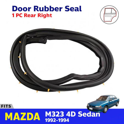 Door Rubber Weatherstrip Rear Right Fits Mazda 323 4D Sedan BG Serie 1992-94