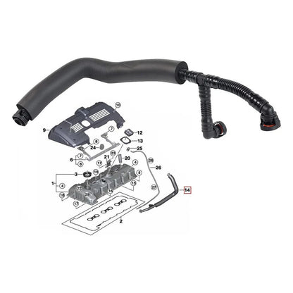 PCV Crankcase Vent Hose for BMW 1 3 5 X Z Series (2011-2015)