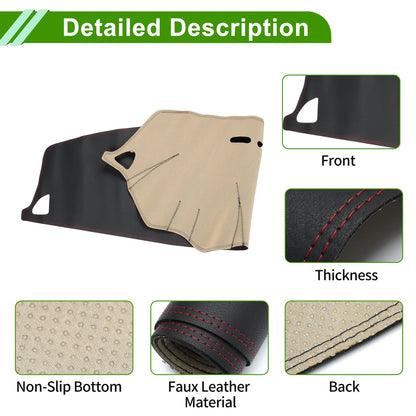 Dashboard Cover Mat for Mitsubishi Lancer (2008-2017) Black Red