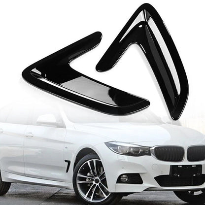Black Side Body Marker Fender Air Wing Vent Trim for BMW 3 Series GT (2013-2017)