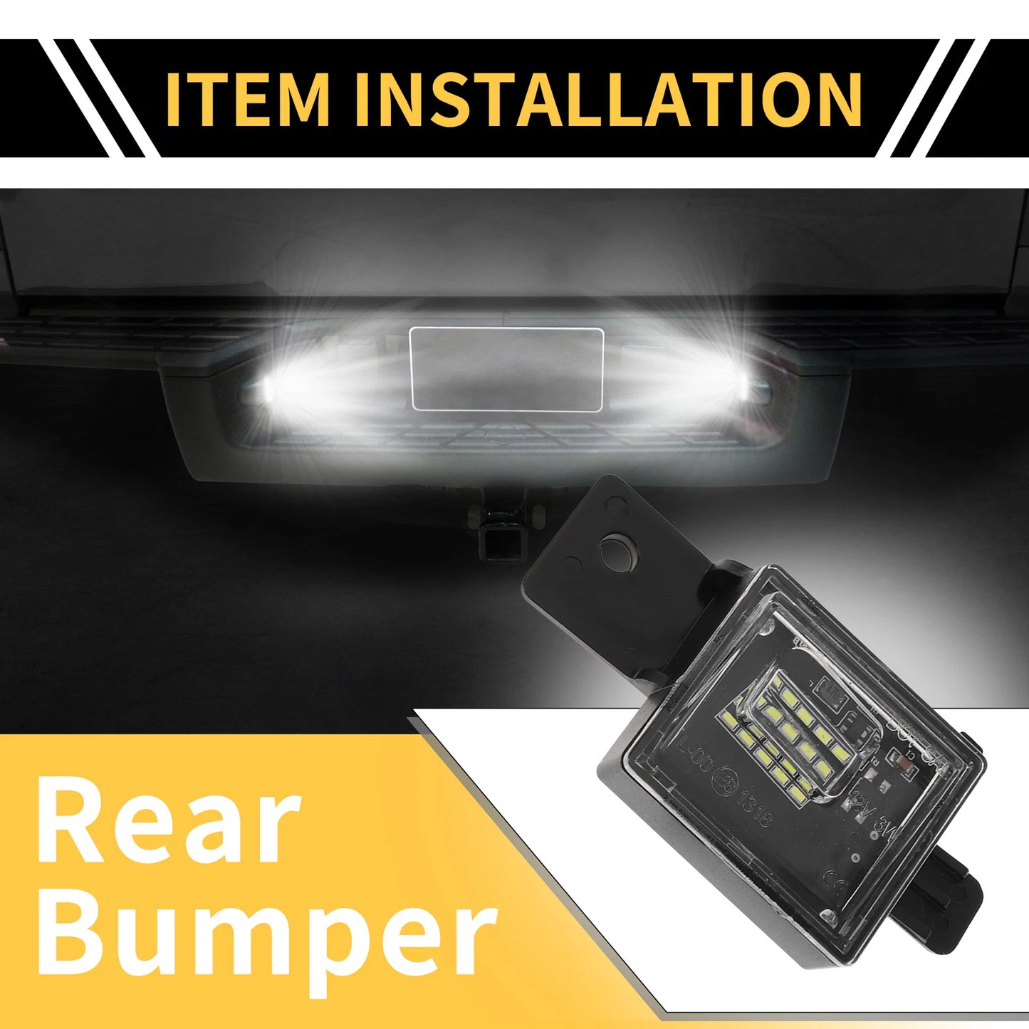 License Plate Light for Chevrolet Silverado Clear Lens