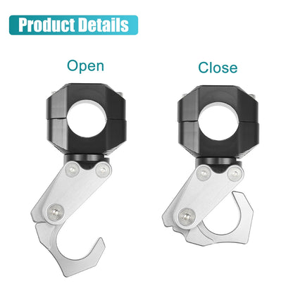 Motorcycle Handlebar Hook Set for Honda ADV150 (2021-2023) Silver Tone