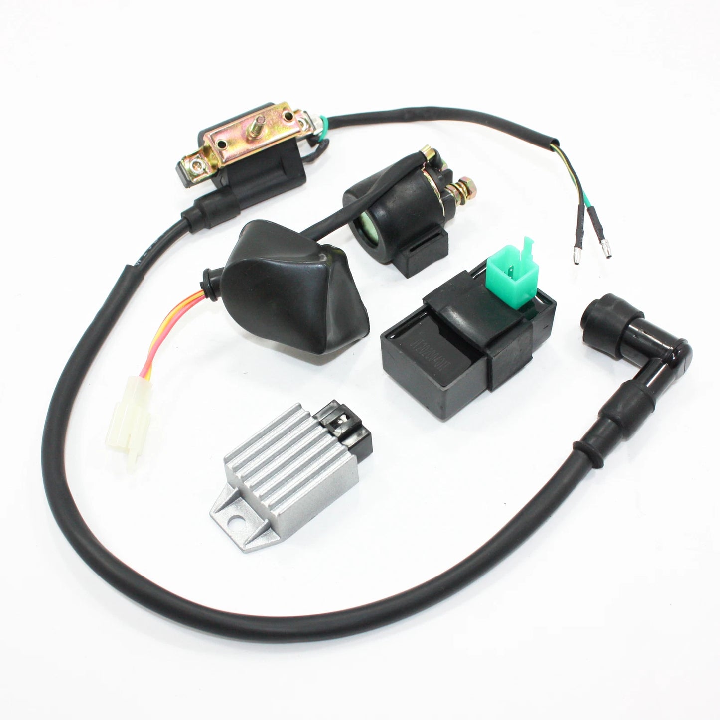 Coil CDI Unit Regulator Solenoid for 110cc 125cc Pit Quad Dirt Bike ATV