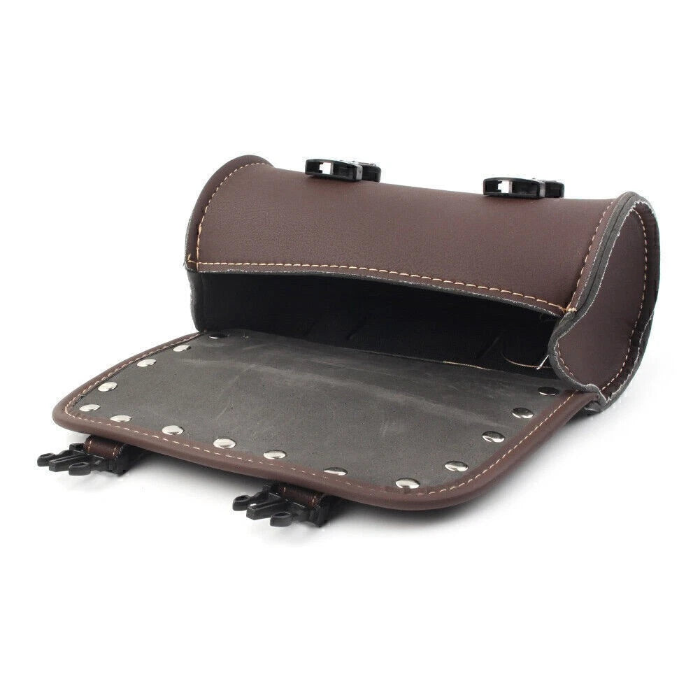 Retro Motorcycle Mini PU Leather Tool Bag for Handlebar Sissy Bar Saddlebag