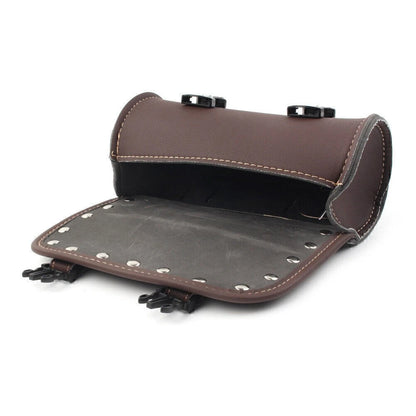 Retro Motorcycle Mini PU Leather Tool Bag for Handlebar Sissy Bar Saddlebag
